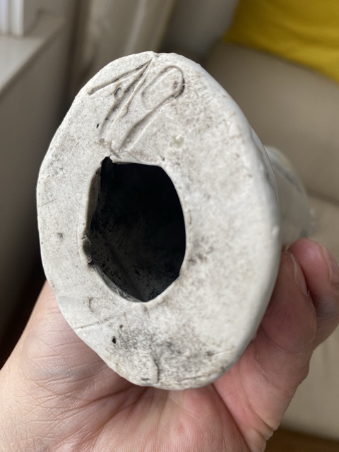 古玩陶瓷漢鐘離塑像真品鑒賞圖