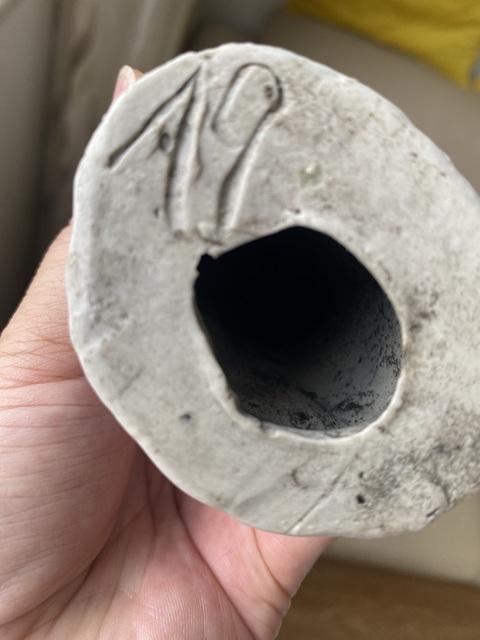 古玩陶瓷漢鐘離塑像真品鑒賞圖