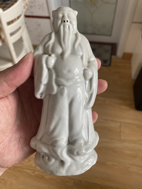 古玩陶瓷漢鐘離塑像真品鑒賞圖