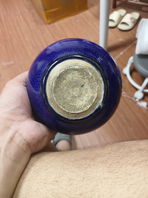 古玩陶瓷藍釉香爐真品鑒賞圖