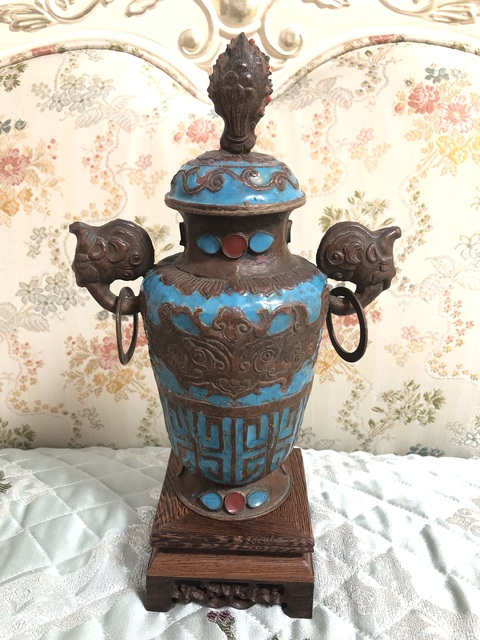 古玩銅器銅瓶真品鑒賞圖