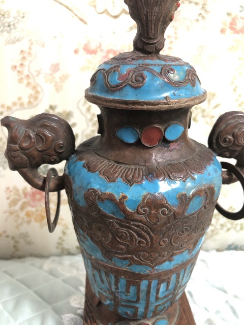 古玩銅器銅瓶真品鑒賞圖
