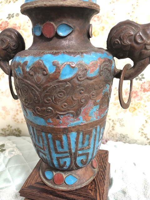 古玩銅器銅瓶真品鑒賞圖