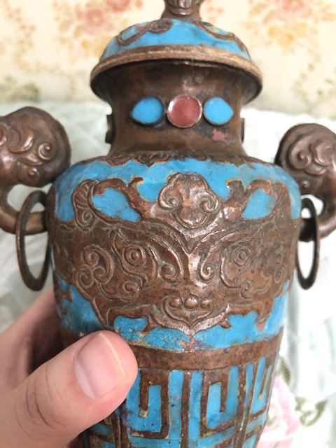 古玩銅器銅瓶真品鑒賞圖