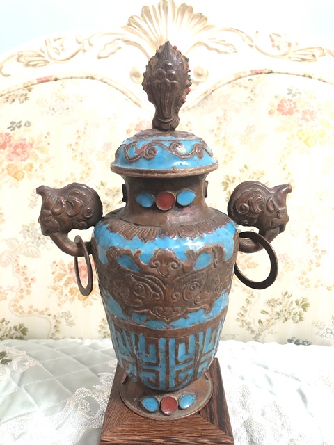 古玩銅器銅瓶真品鑒賞圖