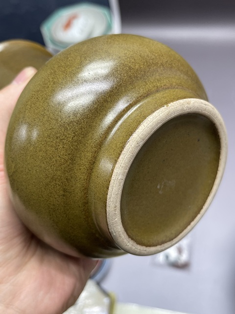 古玩陶瓷茶葉末釉尊真品鑒賞圖