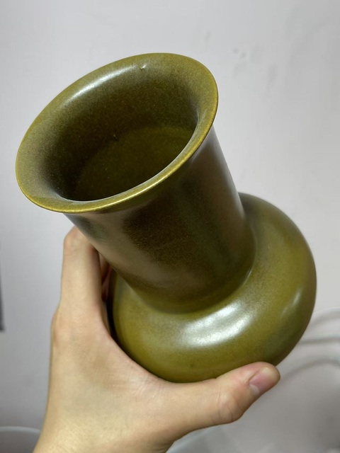 古玩陶瓷茶葉末釉尊真品鑒賞圖