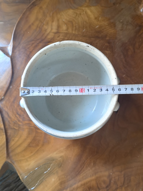 古玩陶瓷青花纏枝蓮虎頭耳罐拍賣,當前價格550元