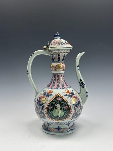 古玩陶瓷青花粉彩執壺真品鑒賞圖