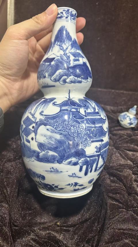 古玩陶瓷晚清葫蘆瓶真品鑒賞圖