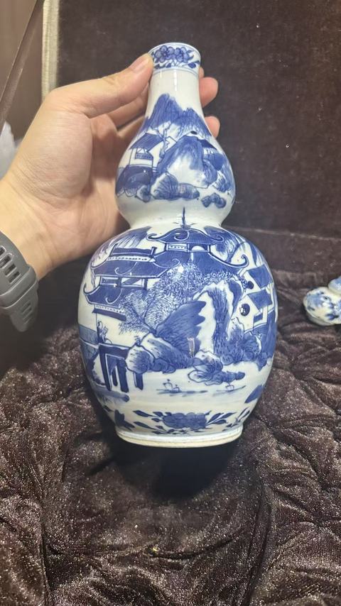 古玩陶瓷晚清葫蘆瓶真品鑒賞圖