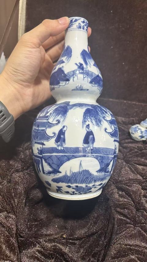 古玩陶瓷晚清葫蘆瓶真品鑒賞圖