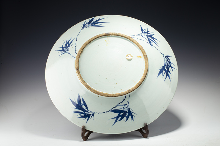 古玩陶瓷清晚·青花鳳凰牡丹紋大盤(pán)拍賣(mài),當(dāng)前價(jià)格0元