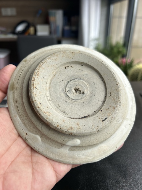 古玩陶瓷磁州窯白地黑花文字盤真品鑒賞圖