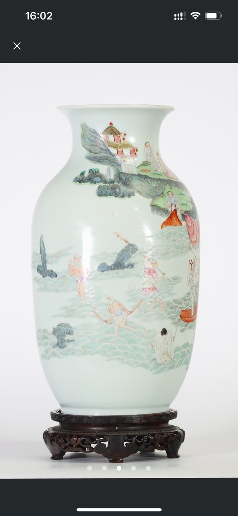 古玩陶瓷粉彩瓶真品鑒賞圖