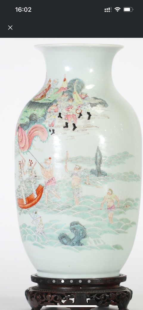 古玩陶瓷粉彩瓶真品鑒賞圖