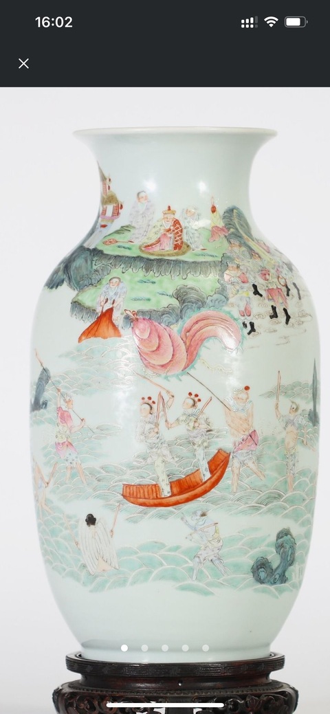 古玩陶瓷粉彩瓶真品鑒賞圖