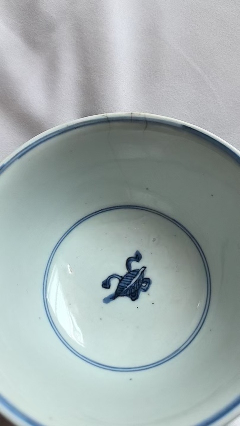 古玩陶瓷博古圖青花碗真品鑒賞圖