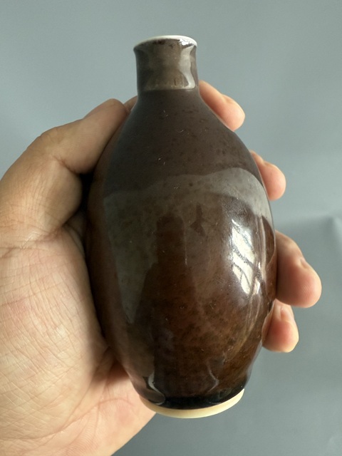 古玩陶瓷清光緒 紫金釉尊真品鑒賞圖