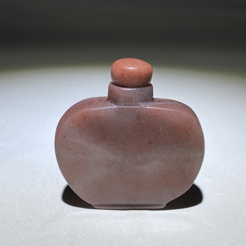 古玩玉器金絲玉雕“素紋鼻煙壺”真品鑒賞圖