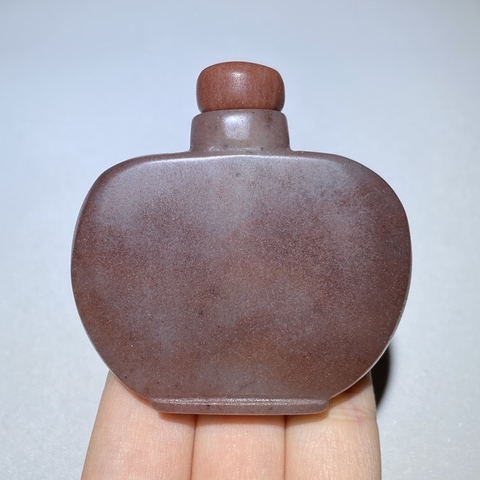 古玩玉器金絲玉雕“素紋鼻煙壺”真品鑒賞圖