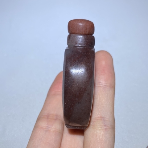 古玩玉器金絲玉雕“素紋鼻煙壺”真品鑒賞圖