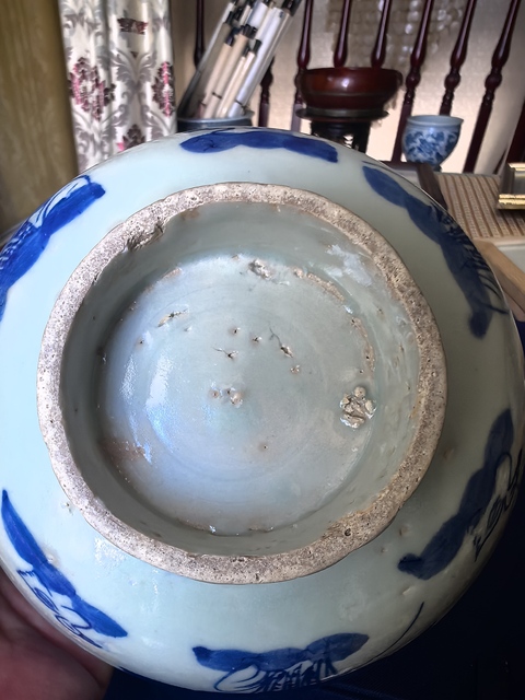 古玩陶瓷青花花卉紋碗真品鑒賞圖
