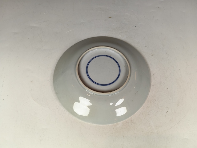 古玩陶瓷明晚花卉翠鳥紋青花賞盤真品鑒賞圖