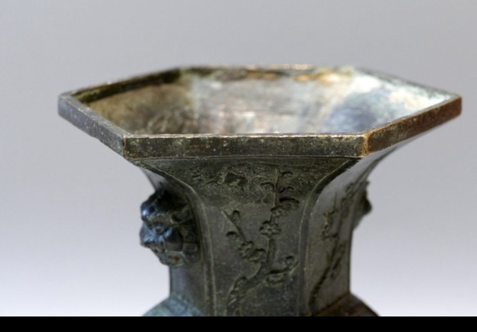 古玩銅器銅瓶真品鑒賞圖