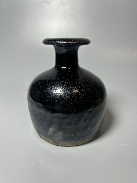 古玩陶瓷耀州黑釉嘟嚕瓶真品鑒賞圖