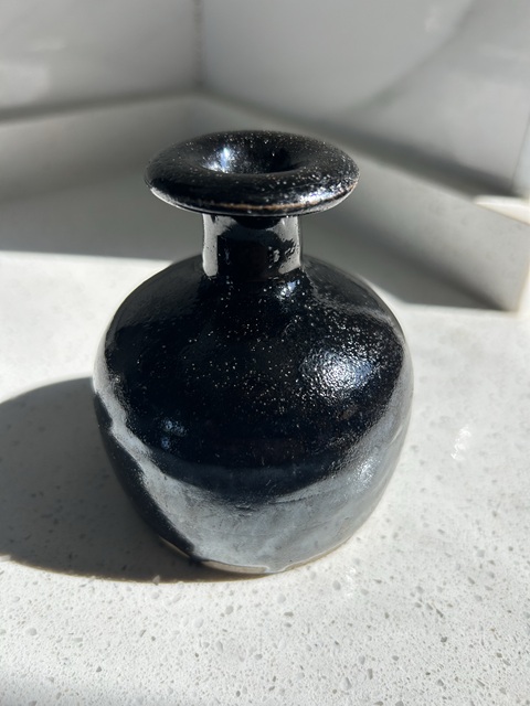 古玩陶瓷耀州黑釉嘟嚕瓶真品鑒賞圖