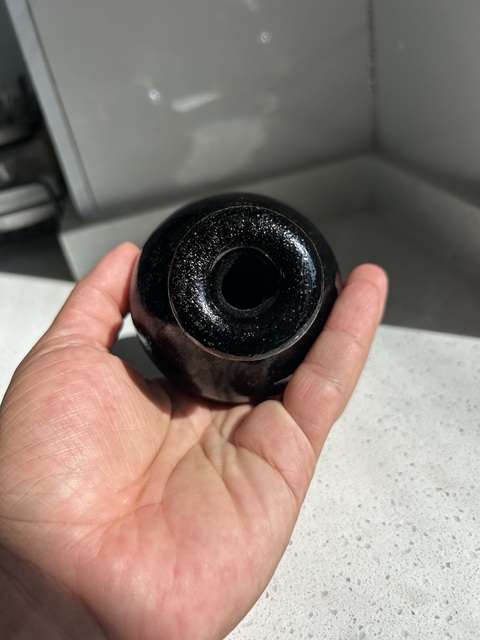 古玩陶瓷耀州黑釉嘟嚕瓶真品鑒賞圖