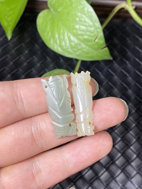 古玩玉器清代和田玉雕“壽星帽花”拍賣，當前價格588元