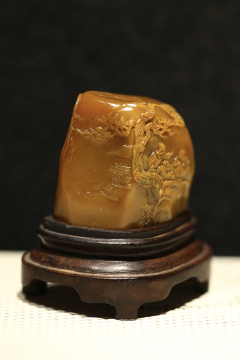 古玩雜項壽山田黃石擺件拍賣，當前價格5999元