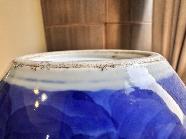 古玩陶瓷青花留白冰梅紋罐真品鑒賞圖
