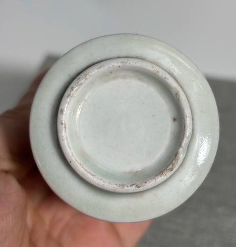 古玩陶瓷人物紋青花 圈足筒式香爐真品鑒賞圖