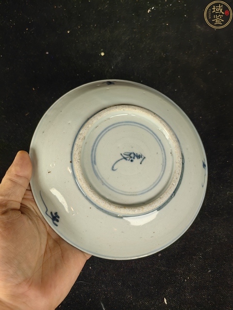 古玩陶瓷青花蘭花盤真品鑒賞圖