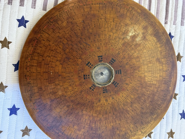 古玩雜項木雕風水羅盤真品鑒賞圖