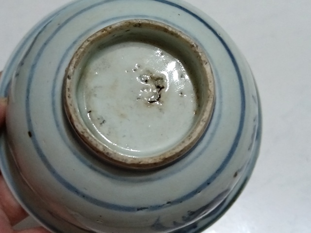 古玩陶瓷青花三多紋碗真品鑒賞圖