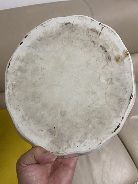 古玩陶瓷粉彩龍紋茶盤真品鑒賞圖