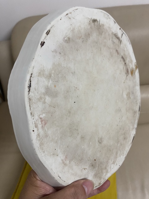 古玩陶瓷粉彩龍紋茶盤真品鑒賞圖