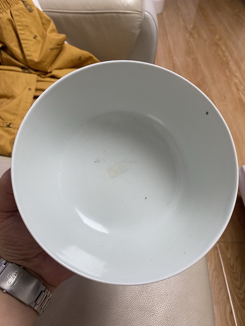 古玩陶瓷晚清青花詩文碗真品鑒賞圖