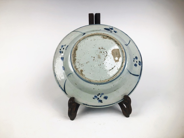 古玩陶瓷明萬歷·青花雙鹿紋盤拍賣,當前價格99元