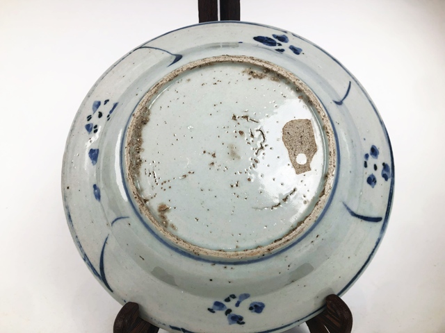 古玩陶瓷明萬歷·青花雙鹿紋盤拍賣,當前價格99元