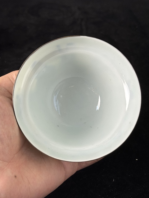 古玩陶瓷青花蓋碗真品鑒賞圖