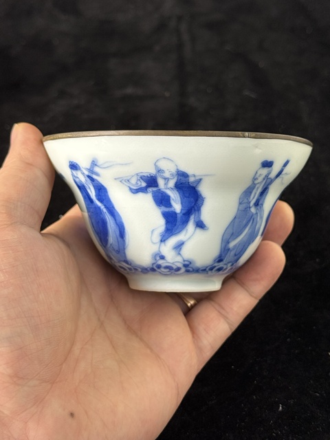 古玩陶瓷青花蓋碗真品鑒賞圖