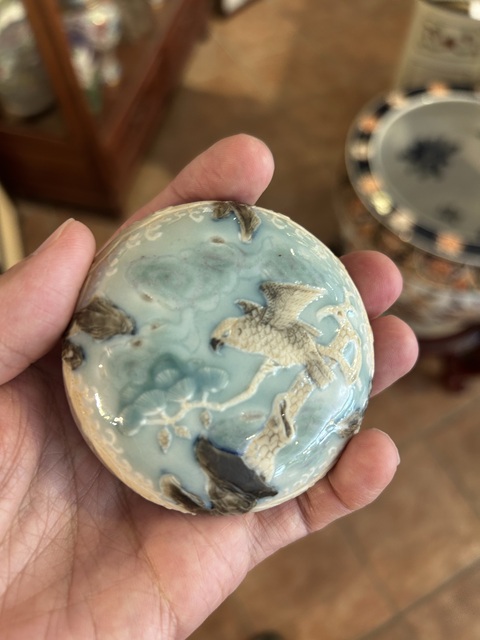 古玩陶瓷印泥盒真品鑒賞圖