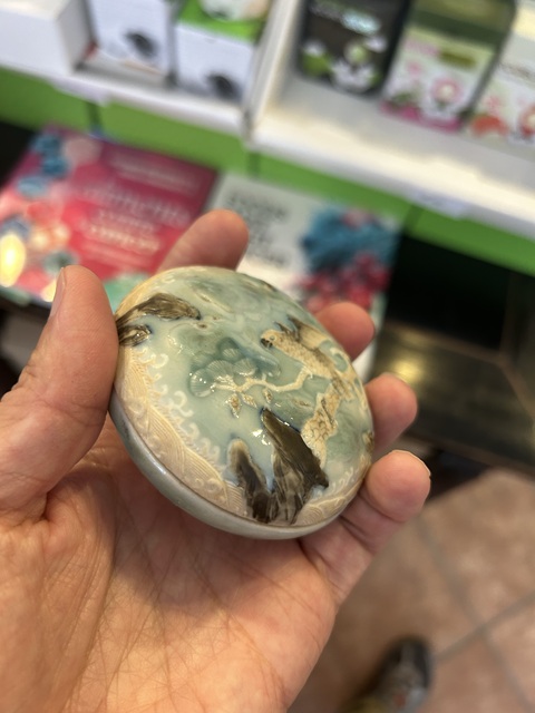 古玩陶瓷印泥盒真品鑒賞圖