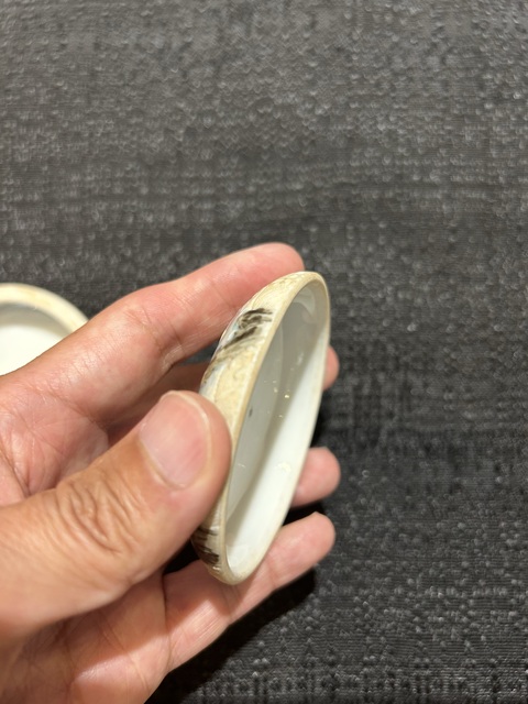 古玩陶瓷印泥盒真品鑒賞圖