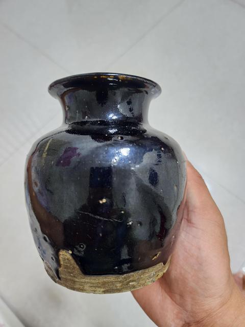 古玩陶瓷定窯系黑釉撇口罐拍賣，當前價格8900元